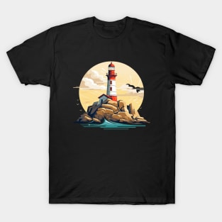 Lighthouse Seacoast Beauty Nature Ocean Discovery T-Shirt